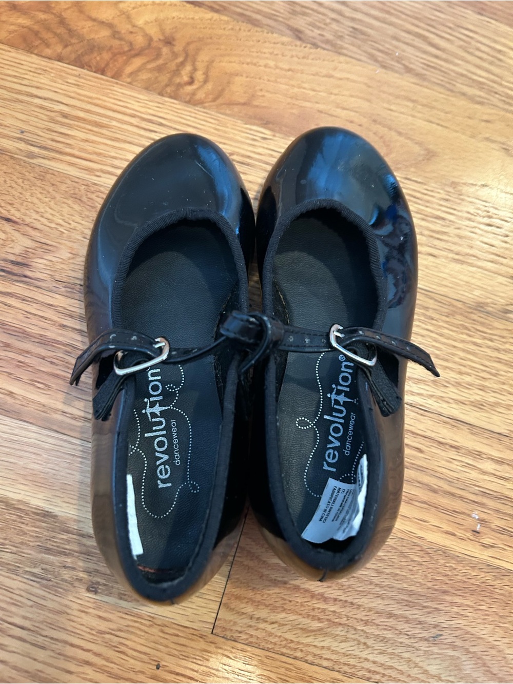 Revolution Kids Black Patent Tap Shoes - Size 13.5 - Picture 6 of 6
